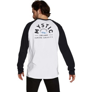 2022 Mystic Herre Lavrmet T-shirt 35105220330 - Sort/hvid